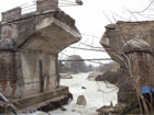 Ponte sul Cesano crollato